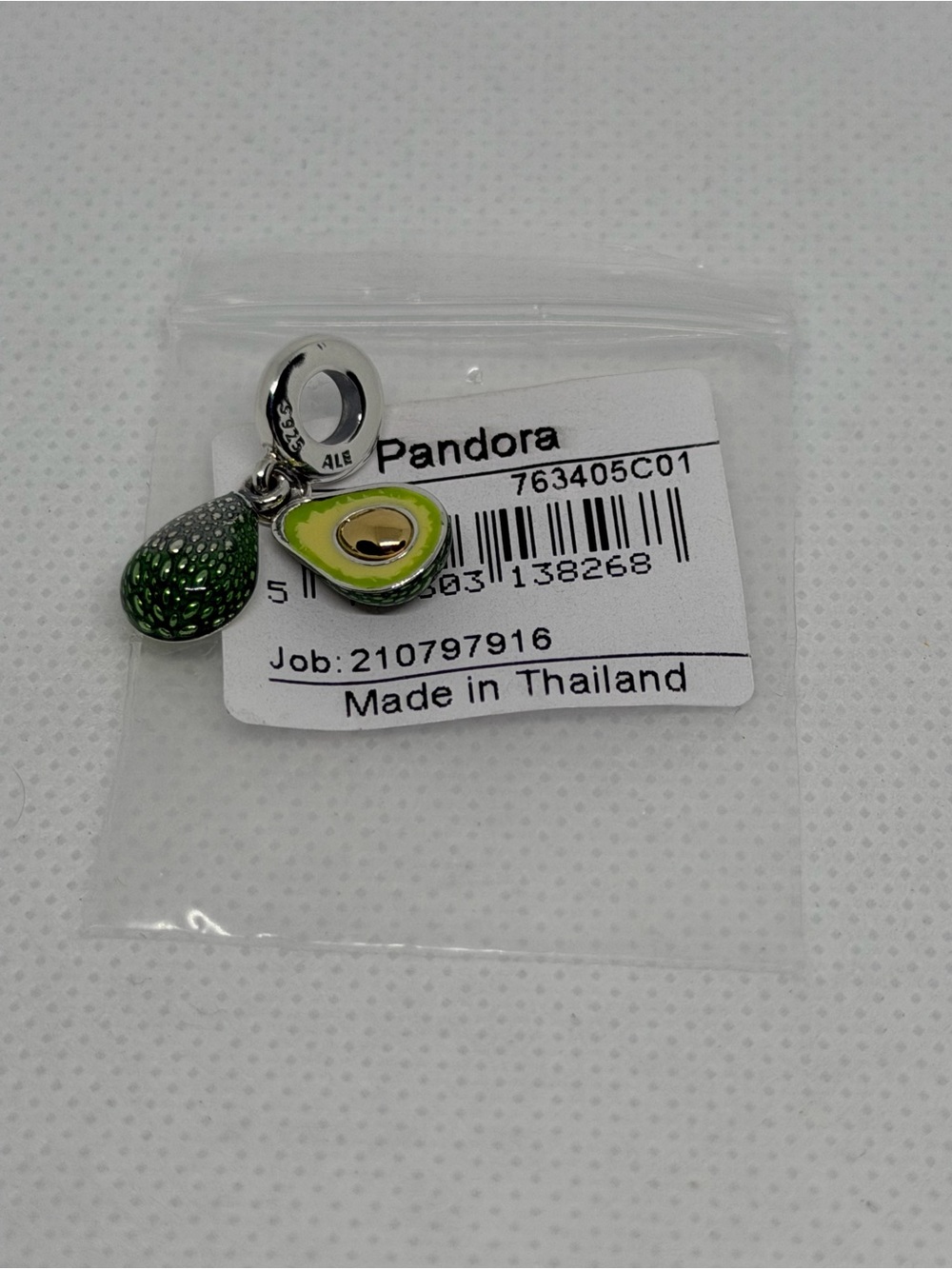 Pandora Green & Yellow Avocado Charm Dangle 763405C01